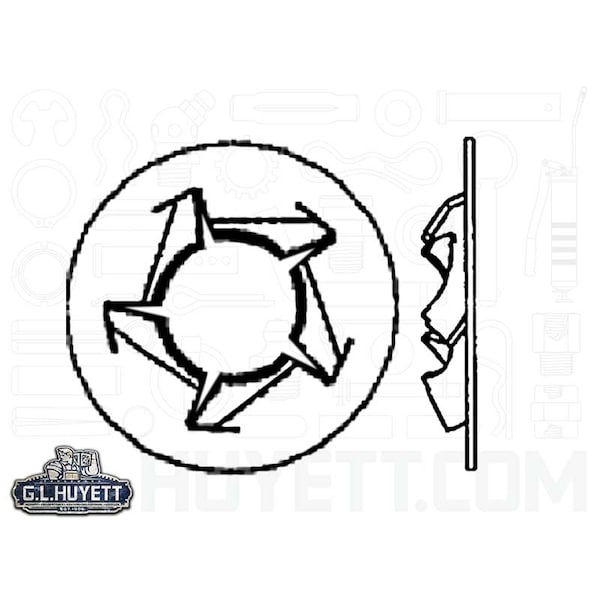 A Raymond Tinnerman Pushon Ret 17 x 0.25 ScrSz M6-1.0 ZM2 EFPOR-PT060017-214/B - main